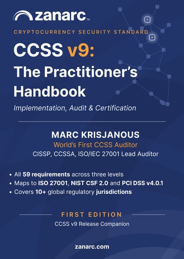 Zanarc book cover: CCSS v9, The Practitioner’s Handbook. Implementation, Audit and Certification. First Edition, by Marc Krisjanous. Zanarc book cover: CCSS v9, The Practitioner’s Handbook. Implementation, Audit and Certification. First Edition, by Marc Krisjanous.